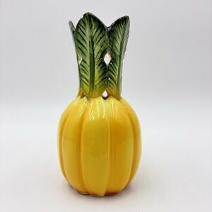 Pineapple Vase Yellow And Green Home Bathroom Kitchen Decor